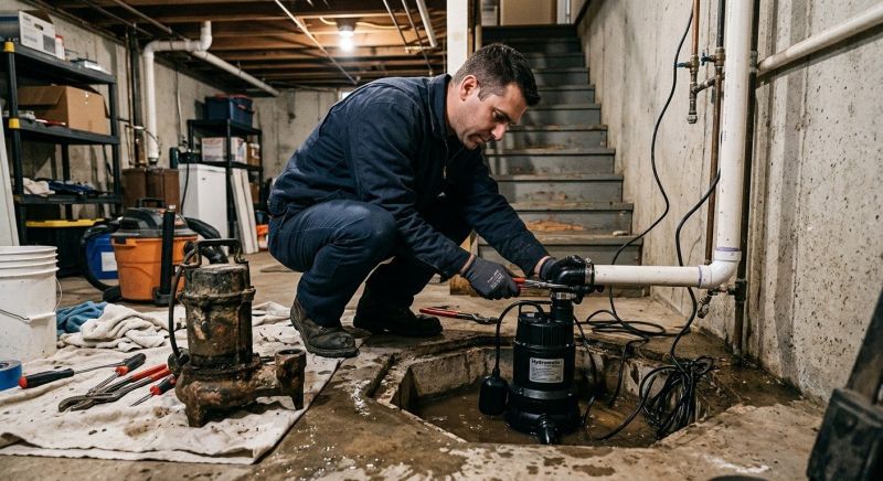 Sump Pump Relocation in West Des Moines, IA
